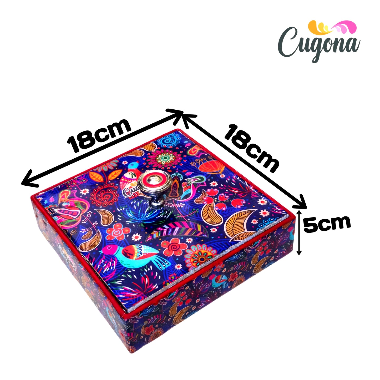 Wooden Dry Fruit Box container with lid- 7x7 Inch 4 Sections
