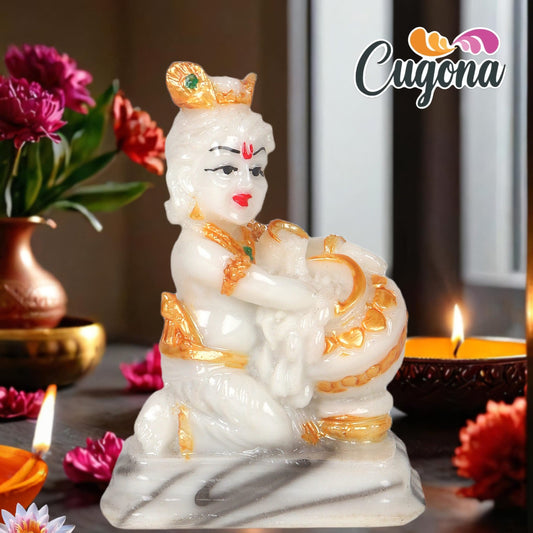 krishna idol for home 3-Inch Polyresin marble dust