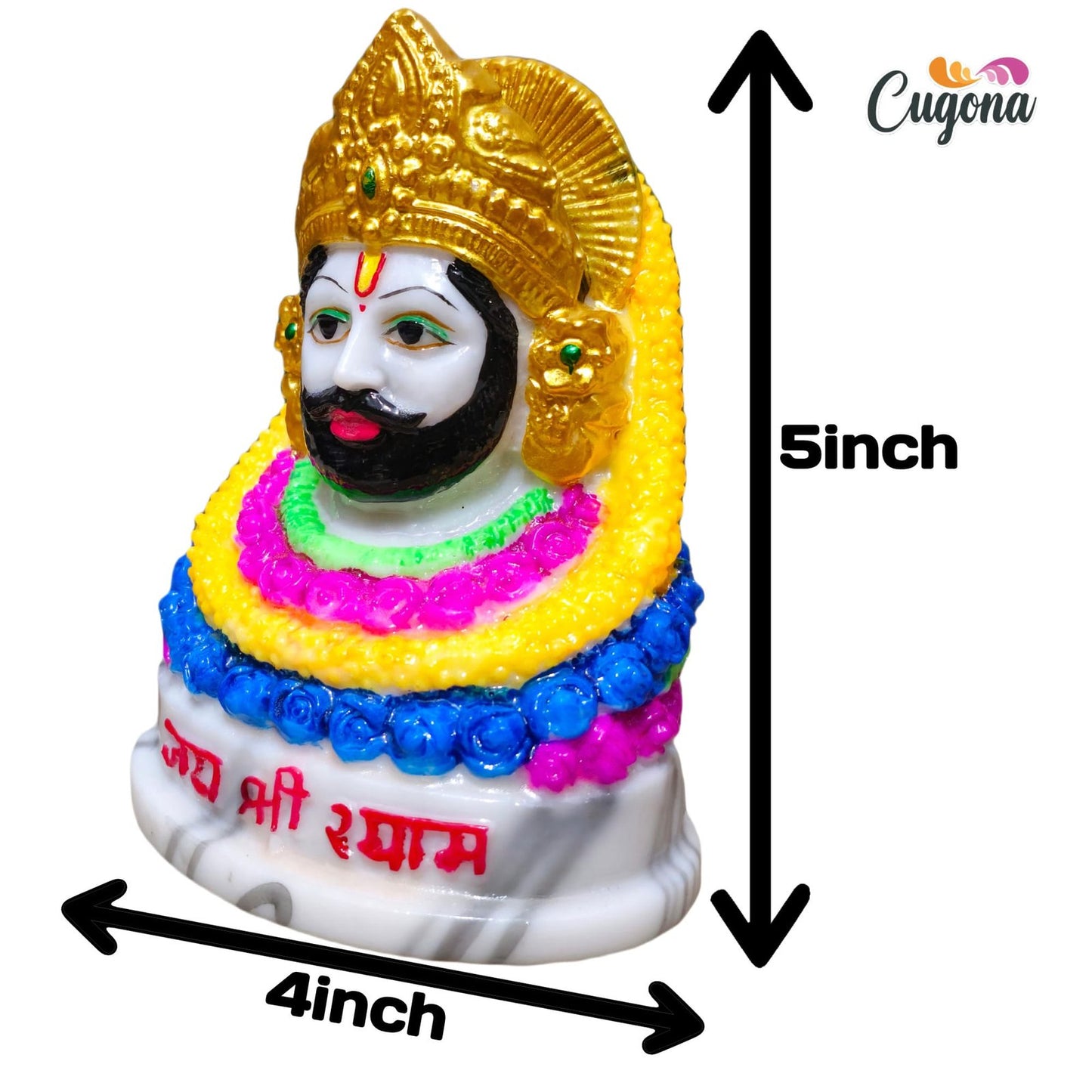 Khatu Shyam Ji Murti-5INCH – polyresin marble dust premium quality