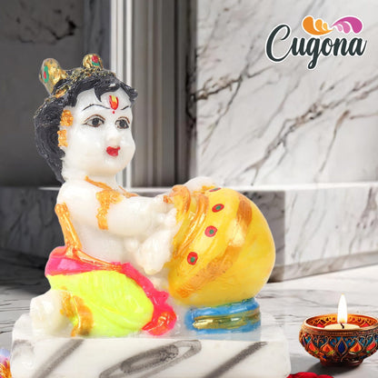 krishna idol for home 4 Inch Polyresin marble dust