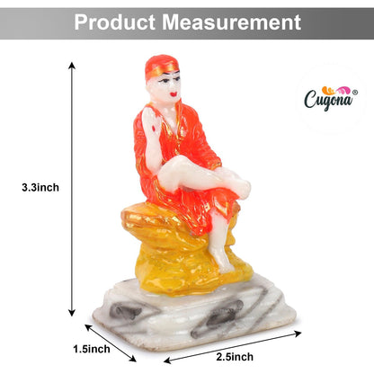 3.5 Inch Sai Baba Murti marble dust