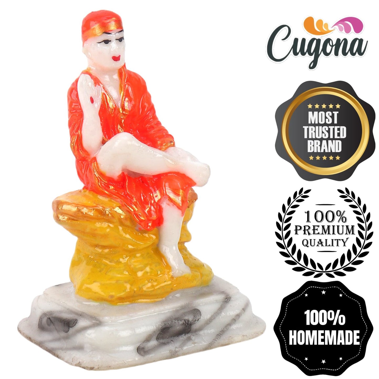 3.5 Inch Sai Baba Murti marble dust