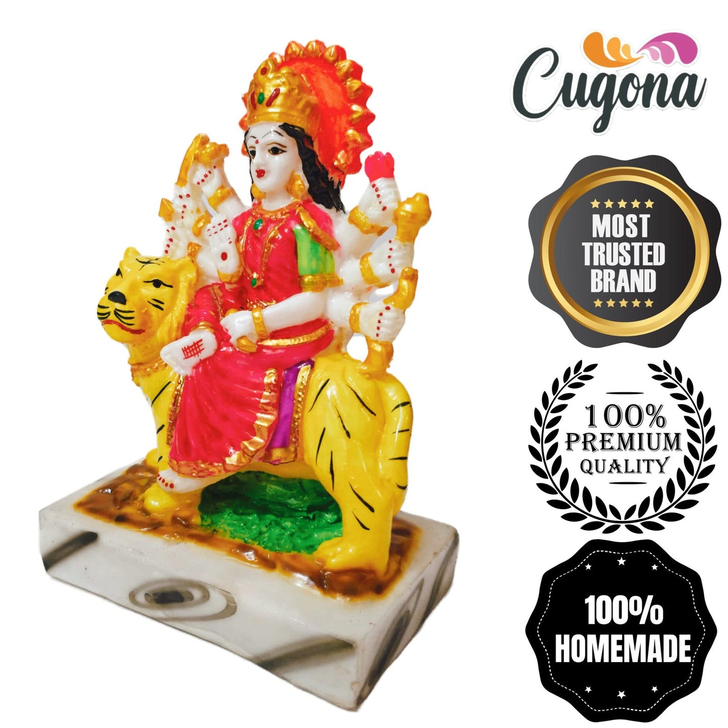 Durga Mata murti 7 inch marble dust