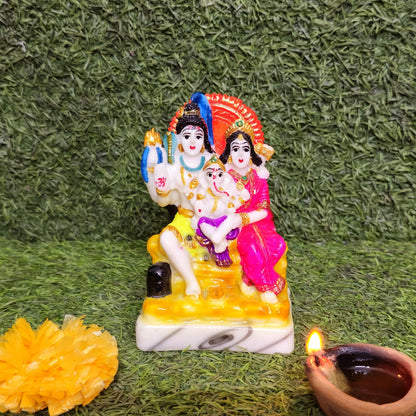 Shiv Parivar Murti for Home Pooja - 5 Inch polyresin