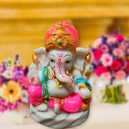 Ganesh Ji Murti | 4-Inch -marble dust (polyresin )