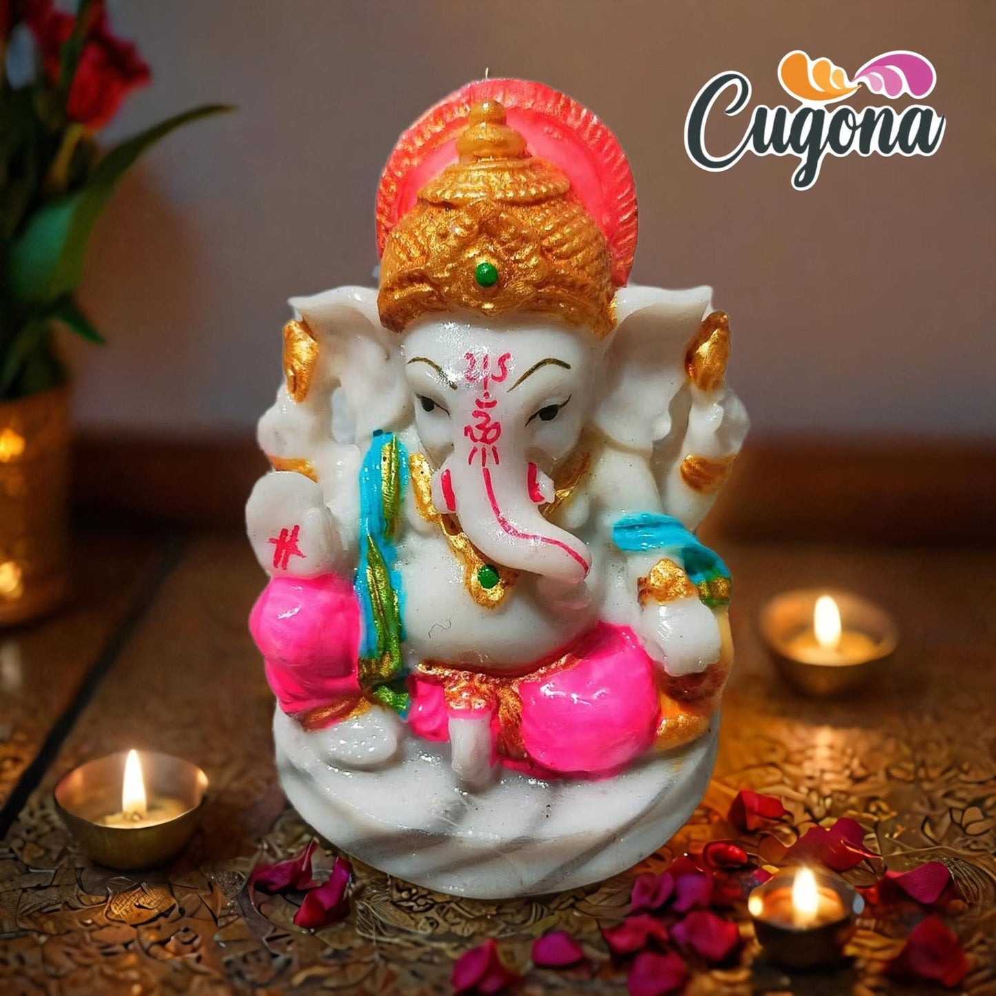 Ganesh Ji Murti | 4-Inch -marble dust (polyresin )