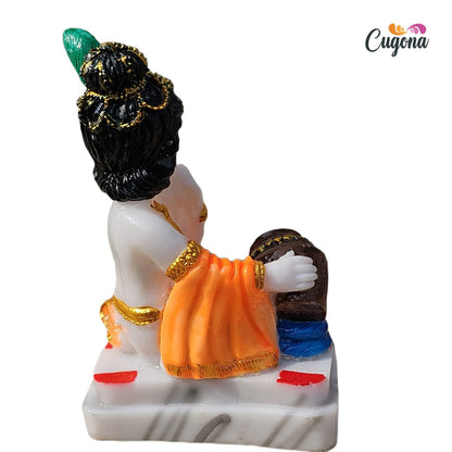 Krishna Idol for home - 5 Inch Polyresin marble dust