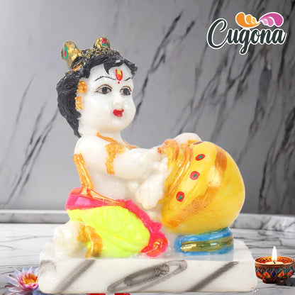 krishna idol for home 4 Inch Polyresin marble dust