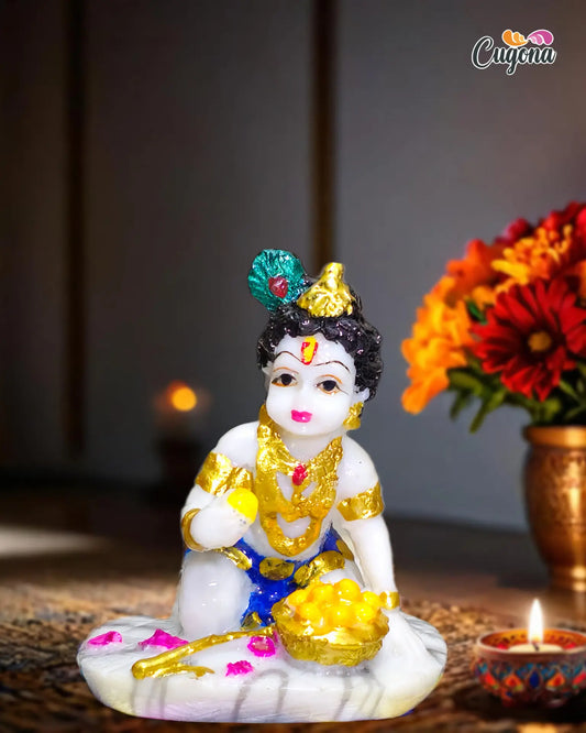 Laddu Gopal Idol polyresin - marble dust - Exquisite Polyresin; 8cm