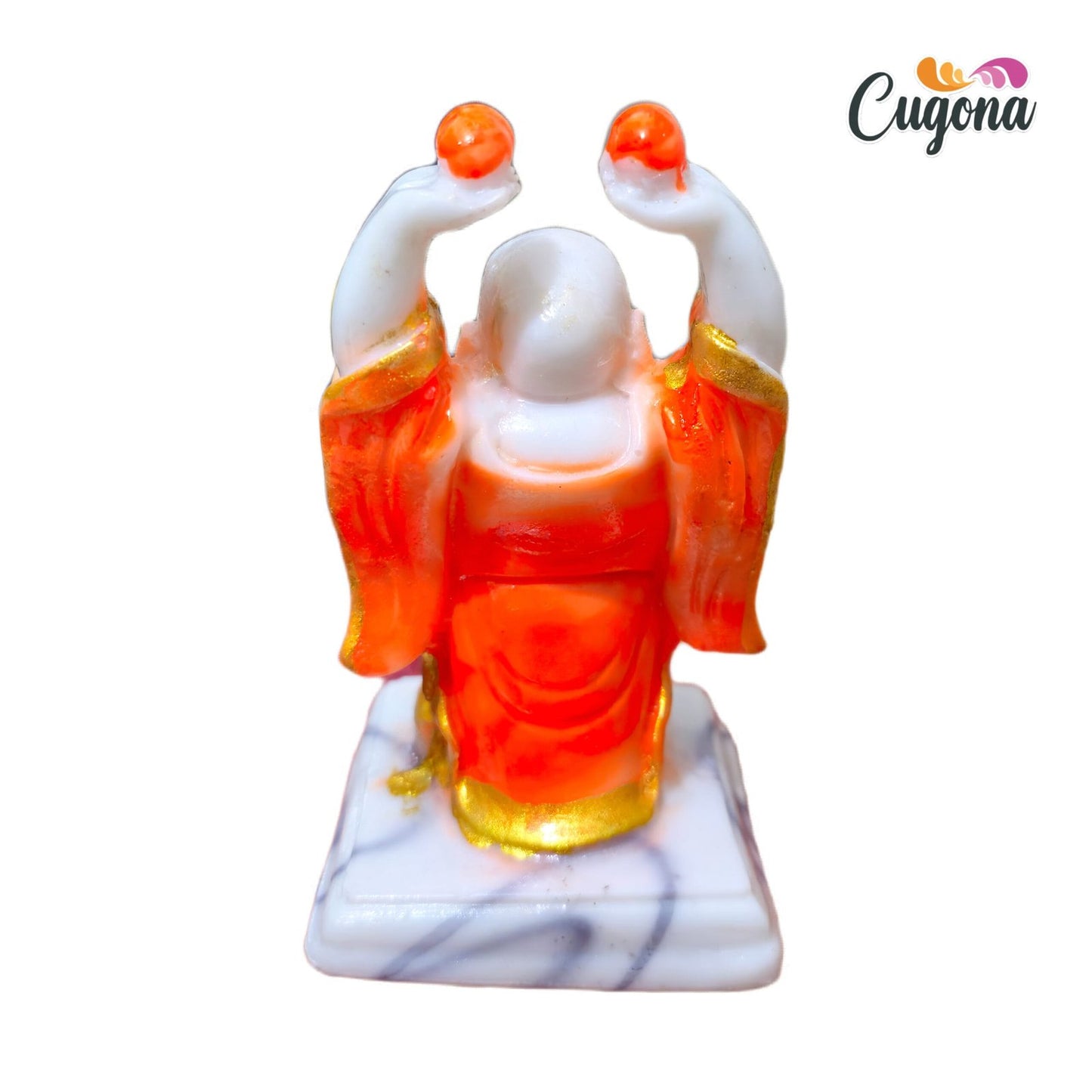 laughing Buddha Statue 5inch – Hands Up with Wealth Balls