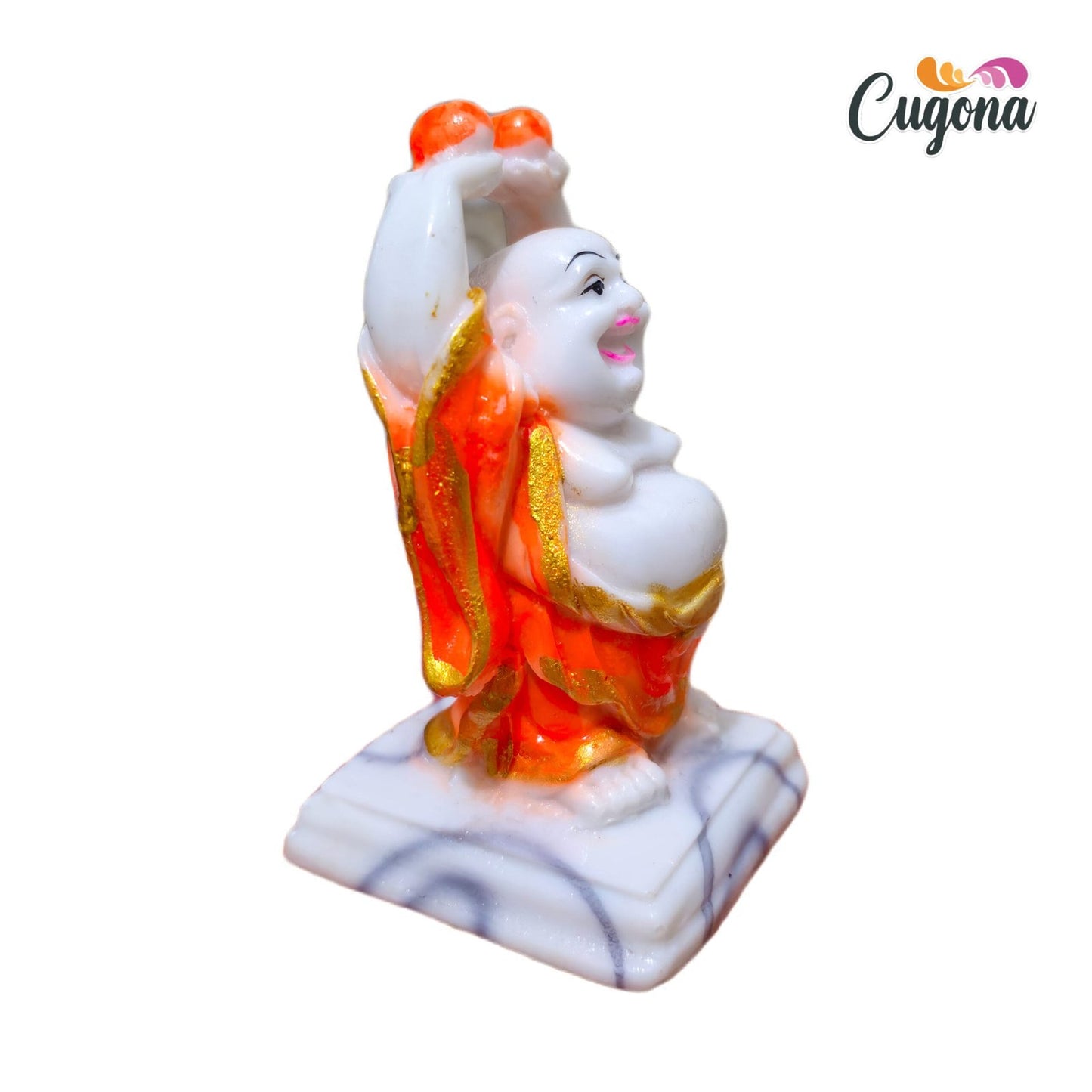 laughing Buddha Statue 5inch – Hands Up with Wealth Balls