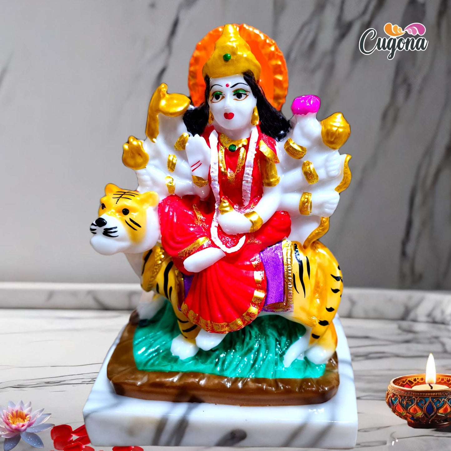 Durga Mata murti idol 5inch marble dust