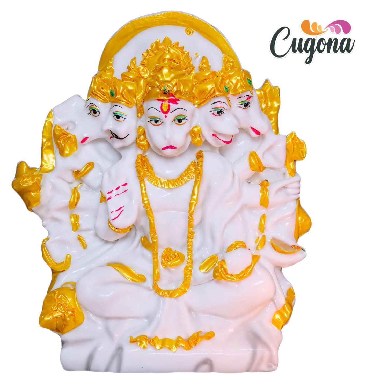 Panchmukhi Hanuman Idol 6 Inch – Marble Dust