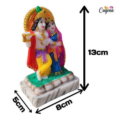 Radha Krishna Murti 5inch Radha Krishna Statue Marble Dust