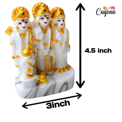 Ram Darbar Murti 4.5 Inch Marble dust Statue