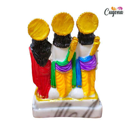 Ram Darbar Murti for Home - Intricate 5.5 Inch Marble Dust