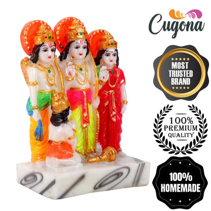 Ram Darbar Murti for home 7 Inch Marble Statue -polyresin Premium quality