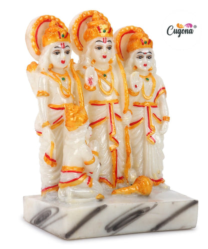 Ram Darbar Murti - 7 Inch Marble dust Statue for Pooja Room