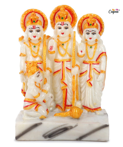 Ram Darbar Murti - 7 Inch Marble dust Statue for Pooja Room