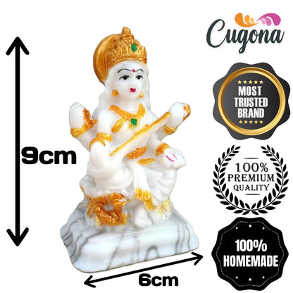 Saraswati Idol Maa Murti | 9cm Polyresin 4inch