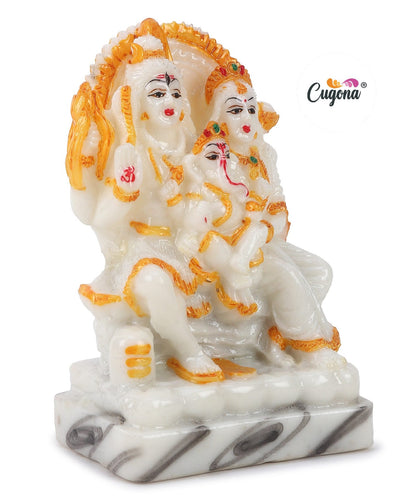 Shiv Parivar Murti for Home Pooja - 5 Inch Marble dust