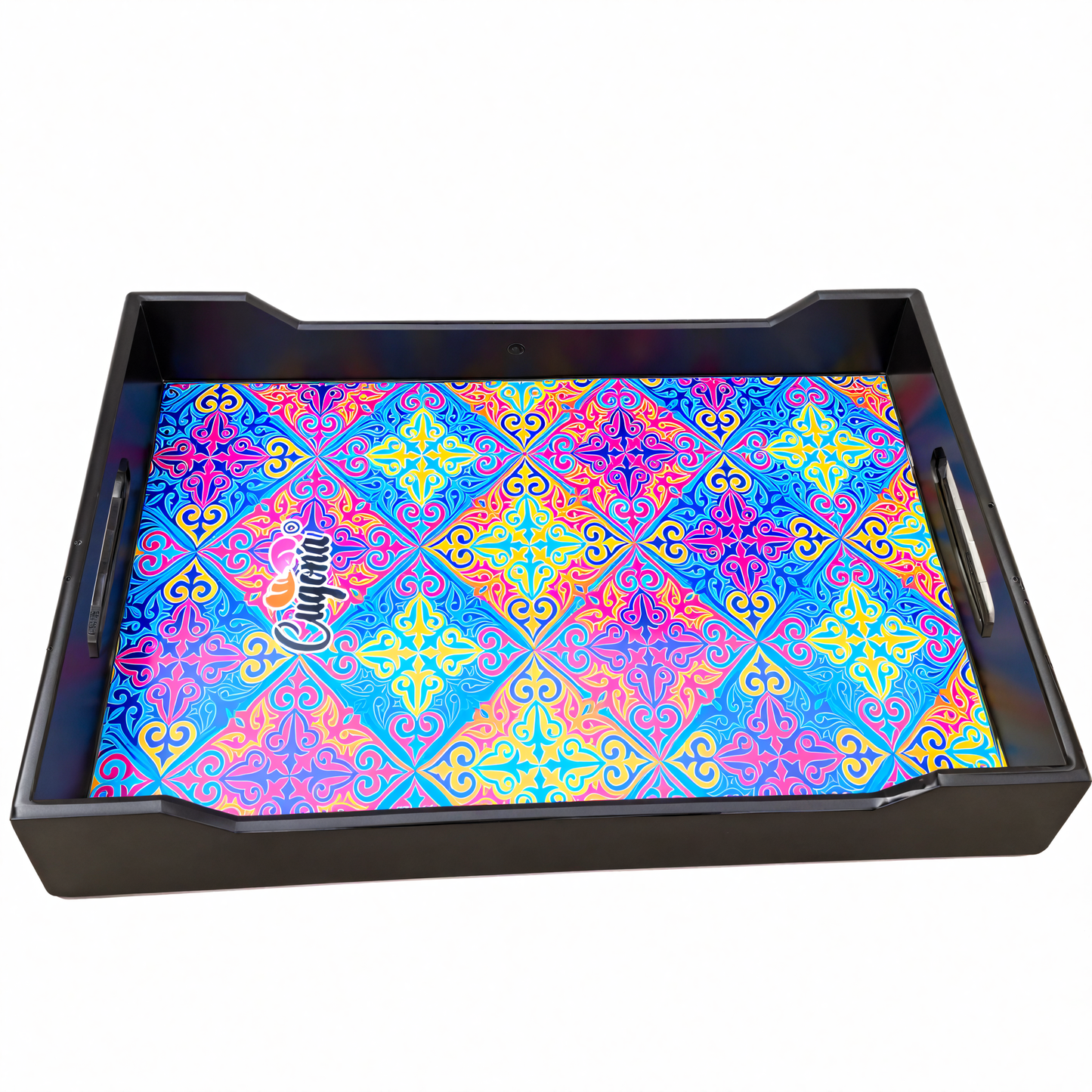 Wooden Serving Tray with Epoxy Resin Coating - 14x10 inch