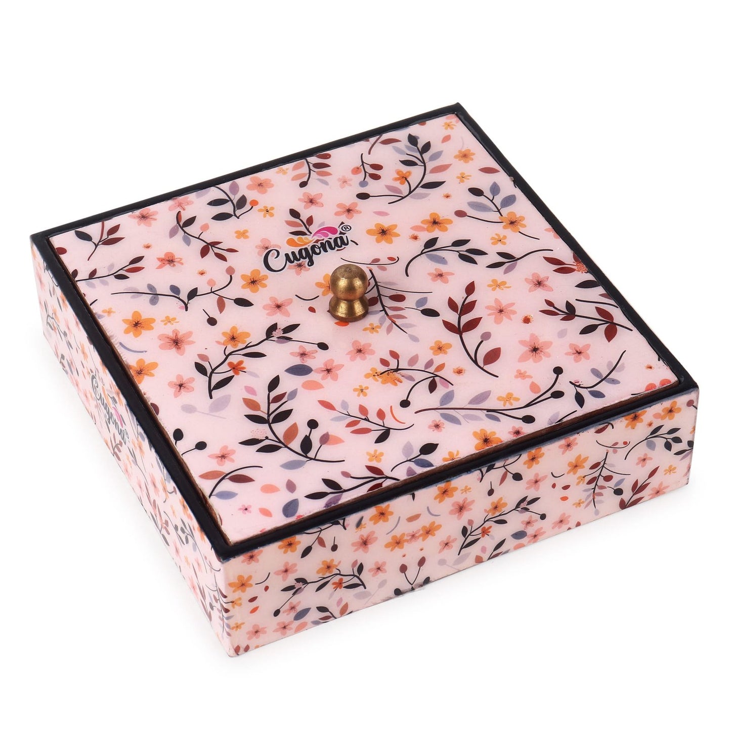 Wooden Dry Fruit box- Container Set With Lid 7x7 inch - 4 Section