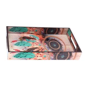 High-Gloss Wooden tray for Serving Tray by CUGONA® with Epoxy Finish - Perfect for Parties, Dining, Storage, and Display