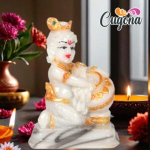 krishna idol for home Small Kanha Ji Idol for Home Temple and Showcase - Polyresin Handcrafted